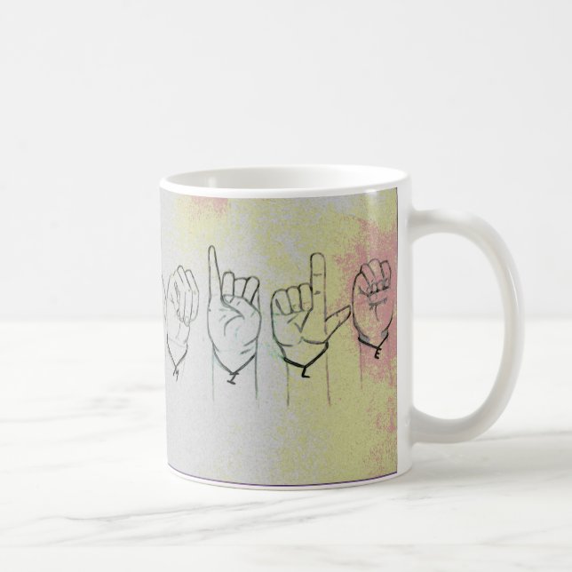 Sign Language "Smile" Coffee Mug (Right)
