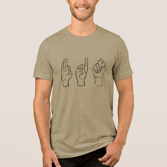 Sign Language  Tri-Blend Shirt (Front)