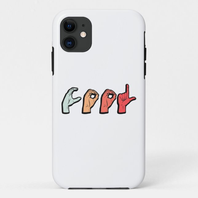 Sign Language Word ASL - Deaf Culture Case-Mate iPhone Case (Back)