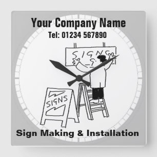 Sign Making & Installation. Sign Makers Office Square Wall Clock