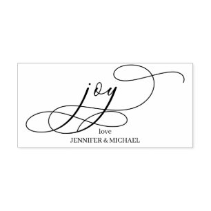 Sign Minimal Joy Christmas Rubber Stamp