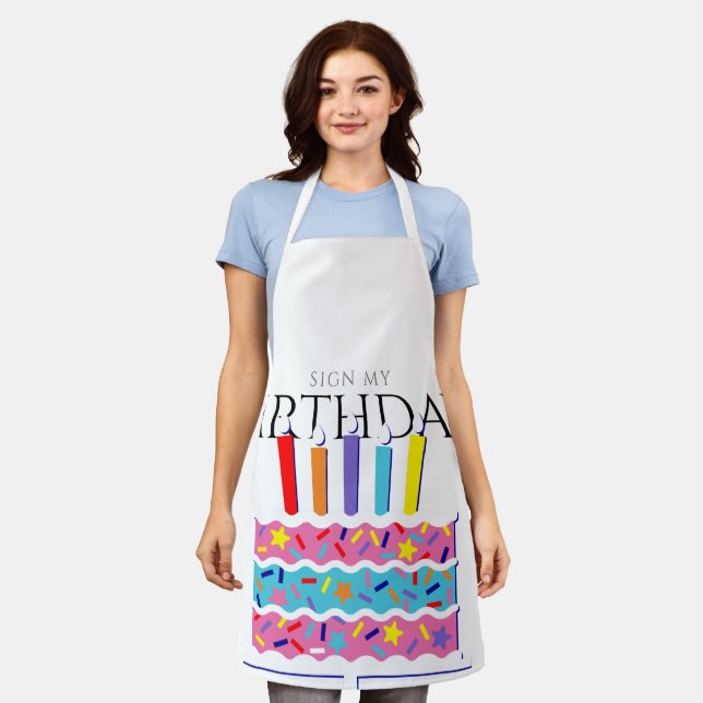 Sign My Birthday Apron (Worn)
