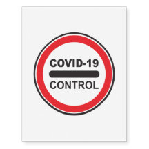 Sign of control and prohibition of covid-19
