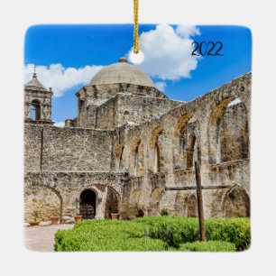 Sign of Faith, Mission San Jose 3 Ceramic Ornament