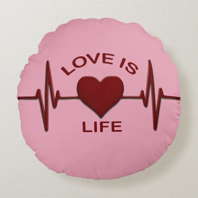 Sign of love round cushion (Front)