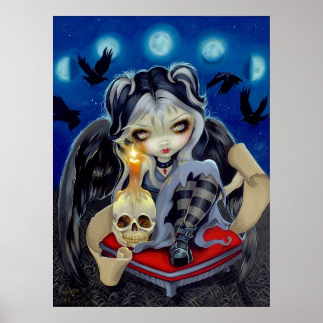 Sign of Our Parting gothic Raven Fairy ART PRINT (Front)