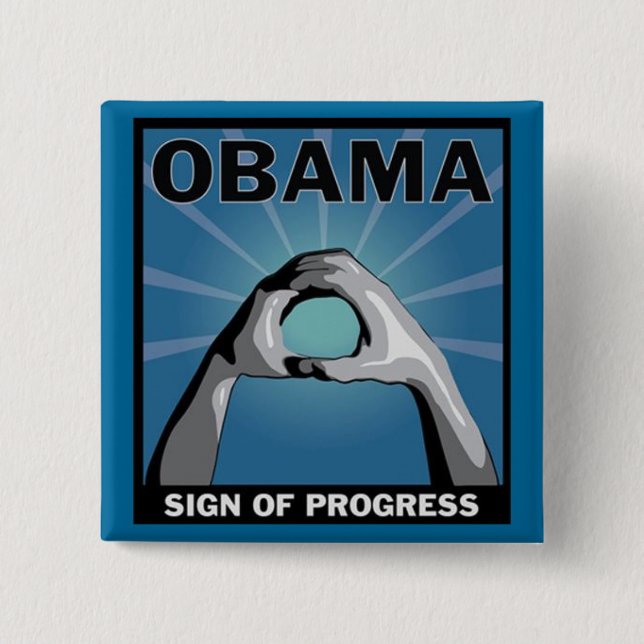Sign of Progress 15 Cm Square Badge (Front)