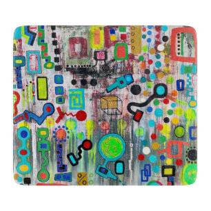 Sign of the Times 6 x 7 Deco Glass Cutting Board