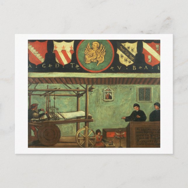 Sign of the Venetian Weavers' Guild (panel) Postcard (Front)