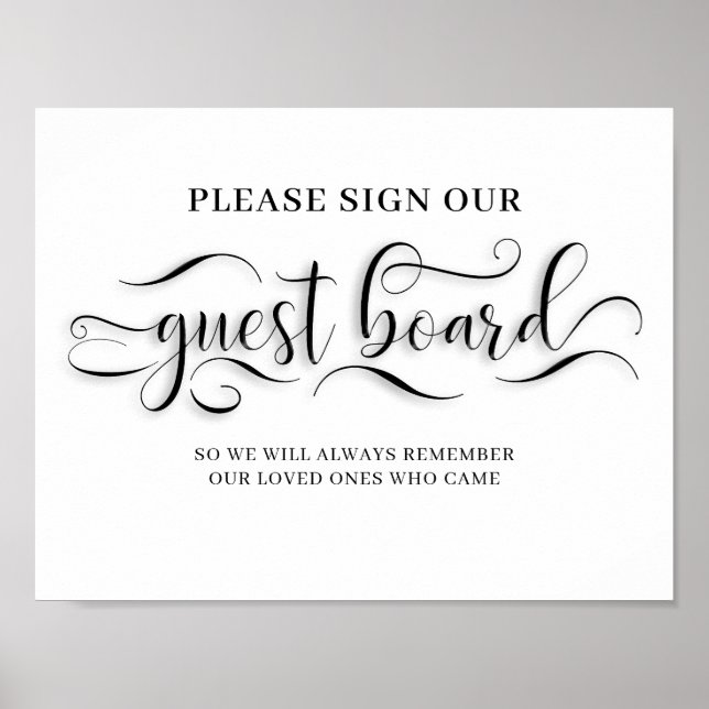 Sign Our Guest Board Wedding Sign (Front)