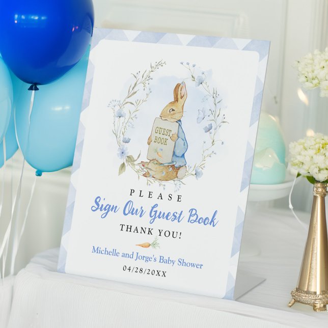 Sign Our Guest Book Peter Rabbit Pedestal Sign (Creator Uploaded)