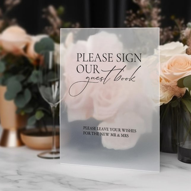 Sign Our Guest Book Wedding Sign Window Cling (Creator Uploaded)