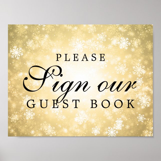 Sign Our Wedding Guestbook Winter Wonderland (Front)