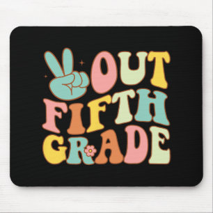 Sign Out Fifth Grade Groovy Last Day School 5th Gr Mouse Pad