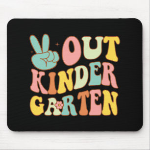 Sign Out Kindergarten Last Days School Retro Groov Mouse Pad