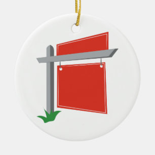 Sign Post Ceramic Ornament