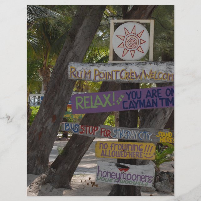 Sign post Rum Point Grand Cayman (Front)