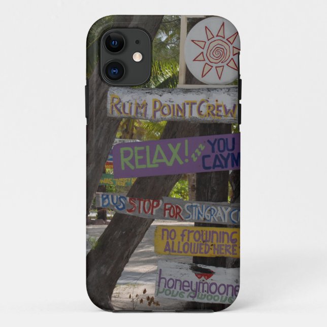 Sign post Rum Point Grand Cayman Case-Mate iPhone Case (Back)