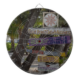 Sign post Rum Point Grand Cayman Dartboard