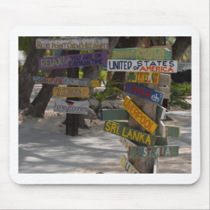 Sign Post Rum Point Grand Cayman Mouse Pad