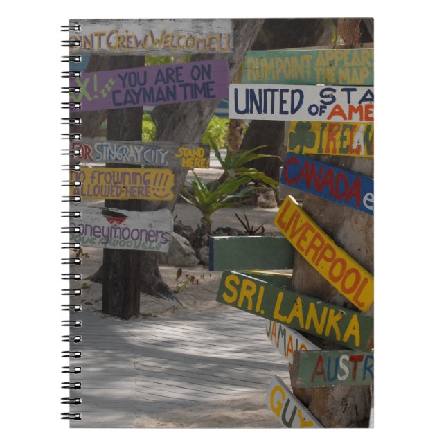 Sign Post Rum Point Grand Cayman Notebook (Front)