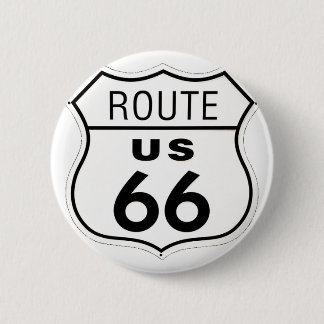 Sign - Route 66 6 Cm Round Badge