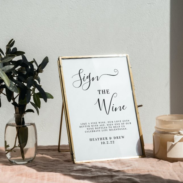 Sign The Wine Milestone Guestbook Wedding Sign (Creator Uploaded)