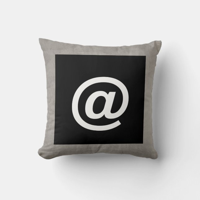 @ sign throw pillow bold black and white (Front)