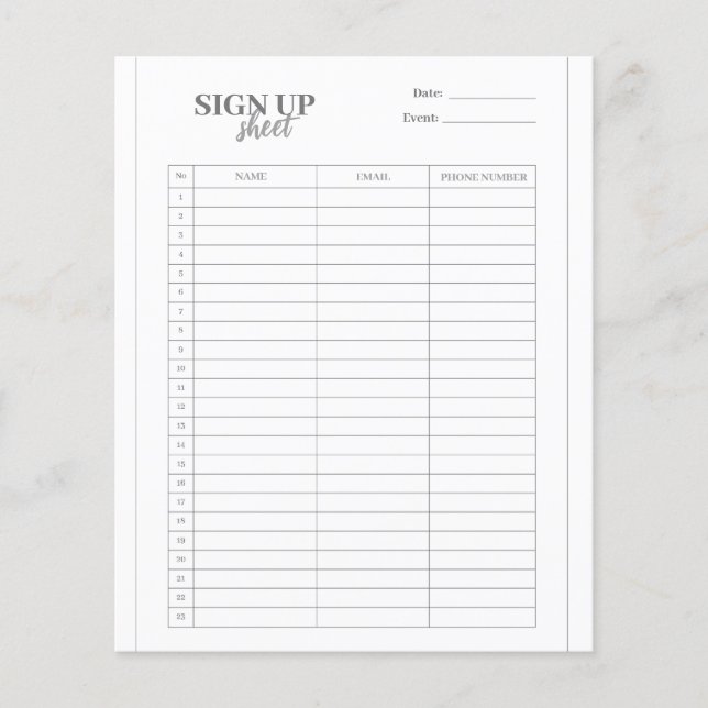 Sign up form template (Front)