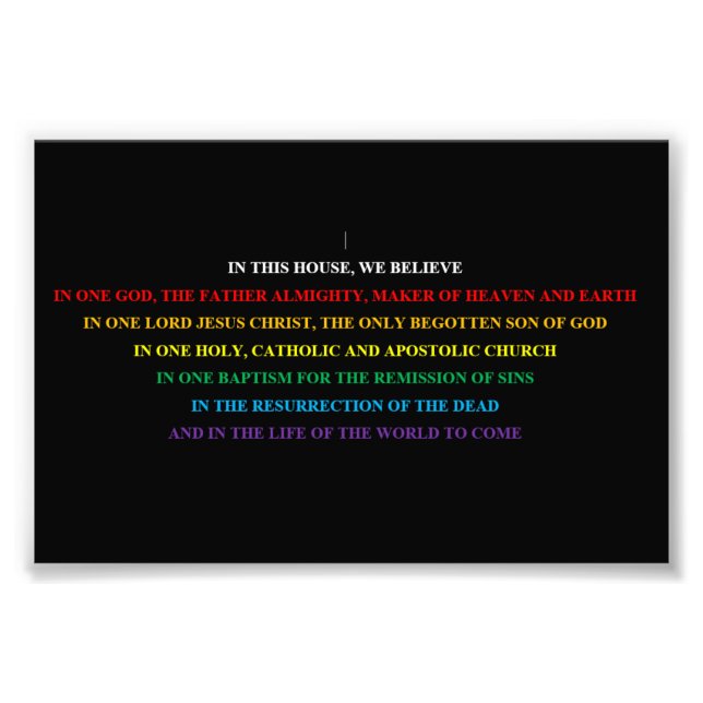 Sign with abbreviated Nicene Creed. (Front)