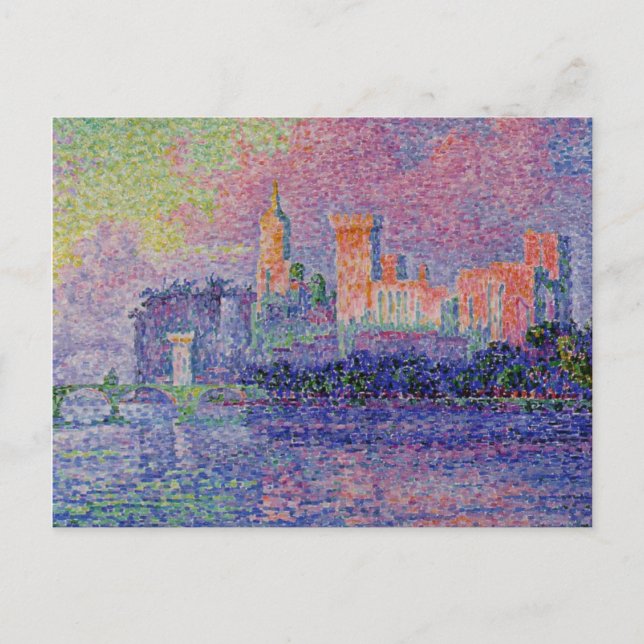 Signac's Le Château des Papes Postcard (Front)