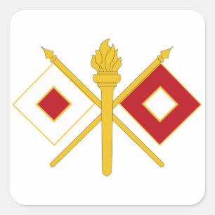 Signal Corps Insignia Square Sticker