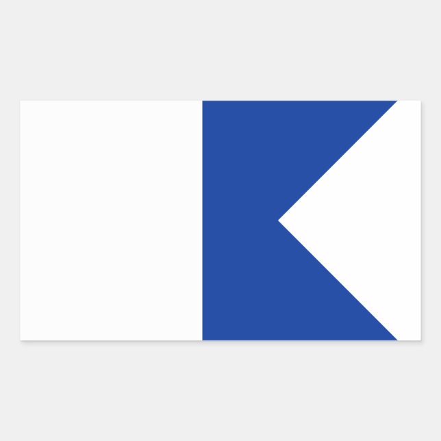 Signal flag Alpha Rectangular Sticker (Front)