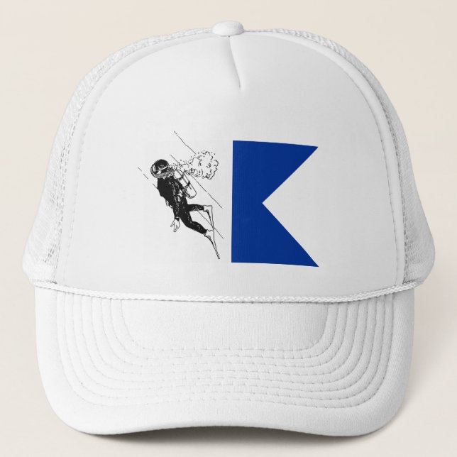 Signal flag Alpha Trucker Hat (Front)