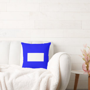 Signal Flag Letter P (Papa) Cushion