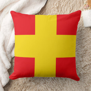 Signal Flag Letter R (Romeo) Cushion