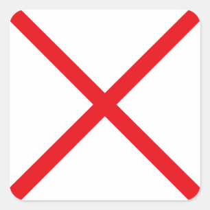 Signal Flag Letter V (Victor) Square Sticker