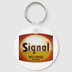 Signal Grease vintage sign weathered Key Ring