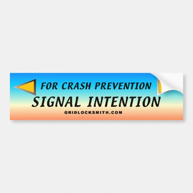 SIGNAL-INTENTION BUMPER STICKER (Front)