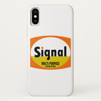 Signal Multi-purpose Grease vintage sign flat. iPhone X Case