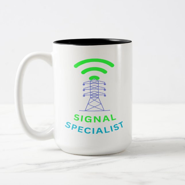 Signal Specialist Two-Tone Coffee Mug (Left)