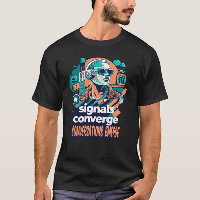 Signals Converge, Telecommunication T-Shirt (Front)
