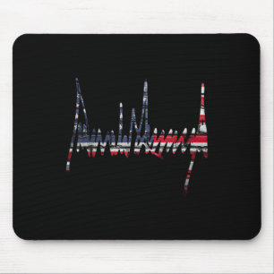 Signature 2024 President Patriotic American Flag U Mouse Pad