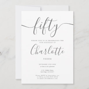 Signature 50th Birthday Invitation