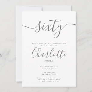 Signature 60th Birthday Invitation