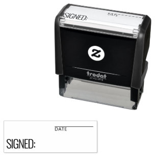 Signature and Date Custom Self-Inking Stamp