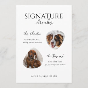 Signature Cocktail Dog Photo Drinks Bar  Menu