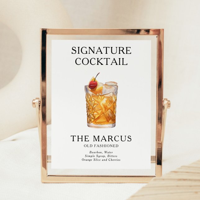 Signature Cocktail Menu Poster (Creator Uploaded)