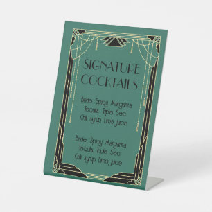 Signature Cocktails Pedestal Sign