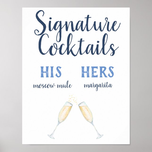 Signature Cocktails Poster (Front)
